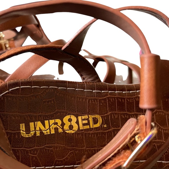 Unr8ed Surenity Strappy Sandals Brown Size 8 - Picture 9 of 12